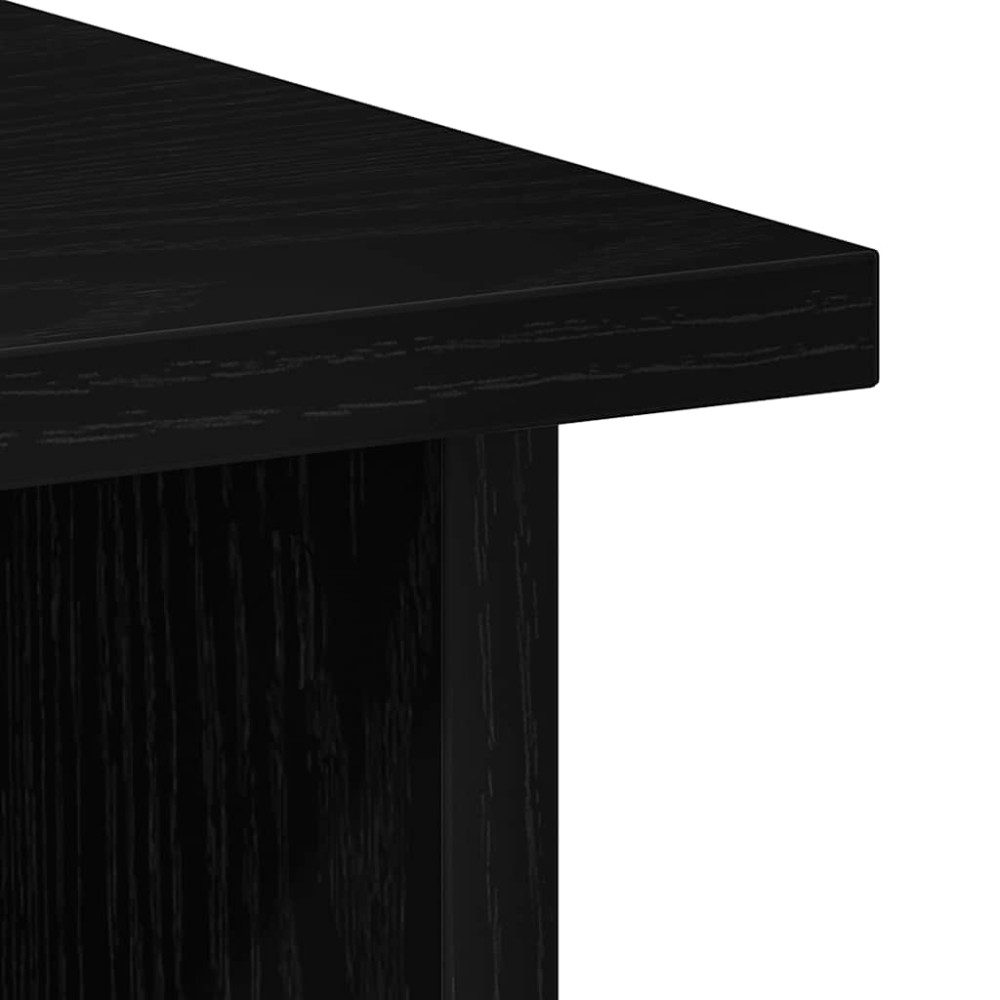 Produktbild för Skrivbord svart ek 90x50x74 cm konstruerat trä