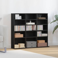 Produktbild för CD-bänk svart ek 100x23x89,5 cm konstruerat trä