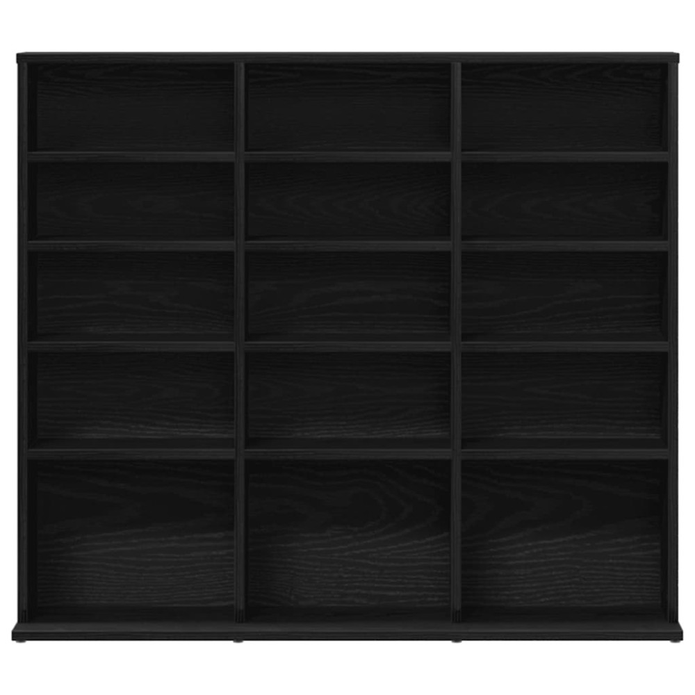 Produktbild för CD-bänk svart ek 100x23x89,5 cm konstruerat trä