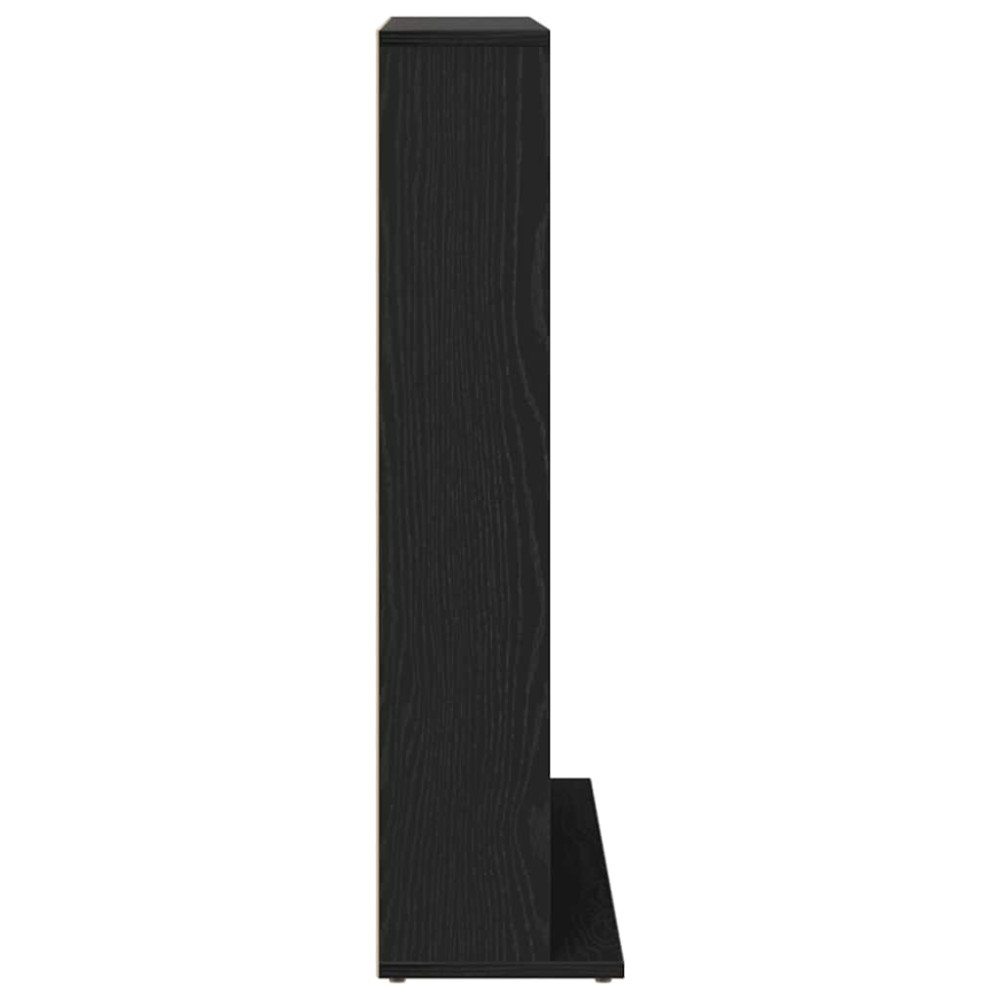Produktbild för CD-bänk svart ek 100x23x89,5 cm konstruerat trä