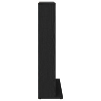 Produktbild för CD-bänk svart ek 100x23x89,5 cm konstruerat trä