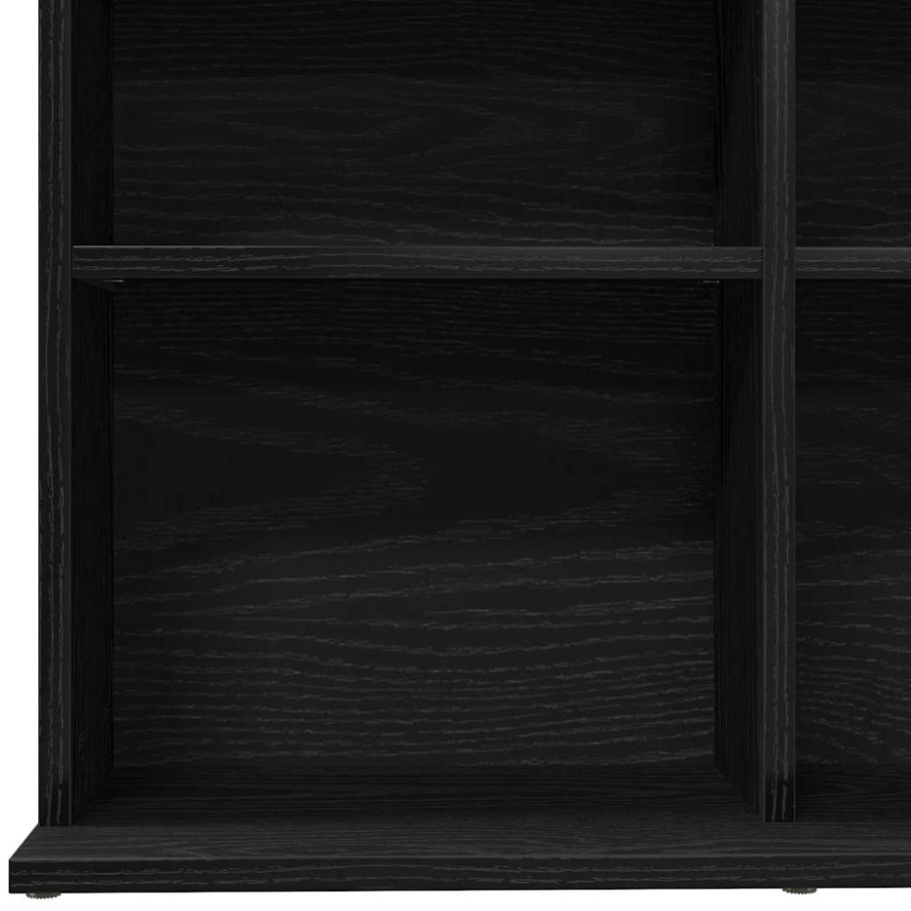 Produktbild för CD-bänk svart ek 100x23x89,5 cm konstruerat trä