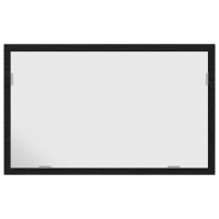 Produktbild för Badrumsspegel med LED-lampor svart ek 60x8,5x37 cm