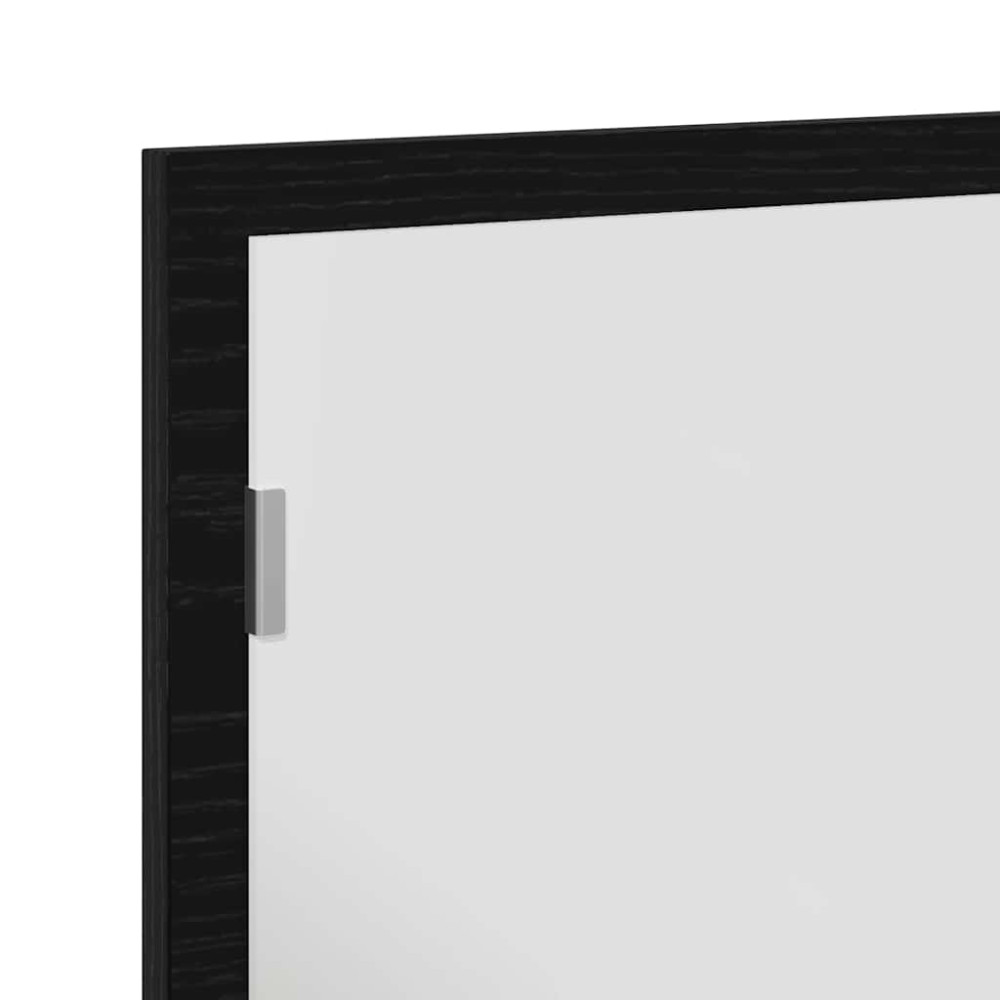 Produktbild för Badrumsspegel med LED-lampor svart ek 60x8,5x37 cm