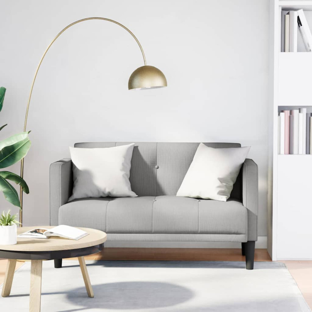 Produktbild för Loveseat soffa molngrå 111 cm tyg