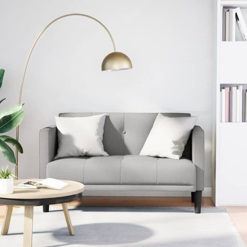 vidaXL Loveseat soffa molngrå 111 cm tyg