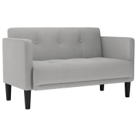 Produktbild för Loveseat soffa molngrå 111 cm tyg