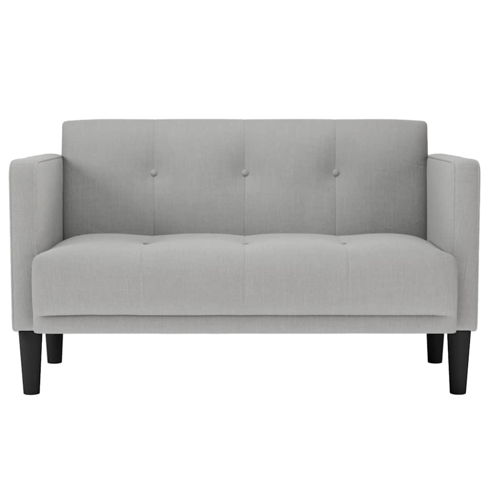 Produktbild för Loveseat soffa molngrå 111 cm tyg