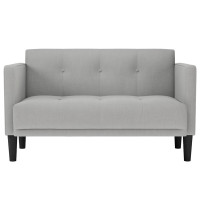 Produktbild för Loveseat soffa molngrå 111 cm tyg