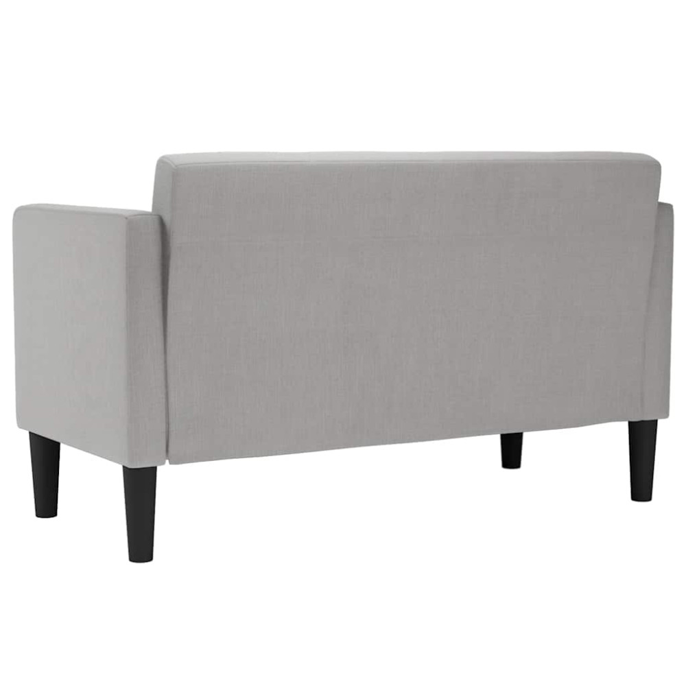 Produktbild för Loveseat soffa molngrå 111 cm tyg