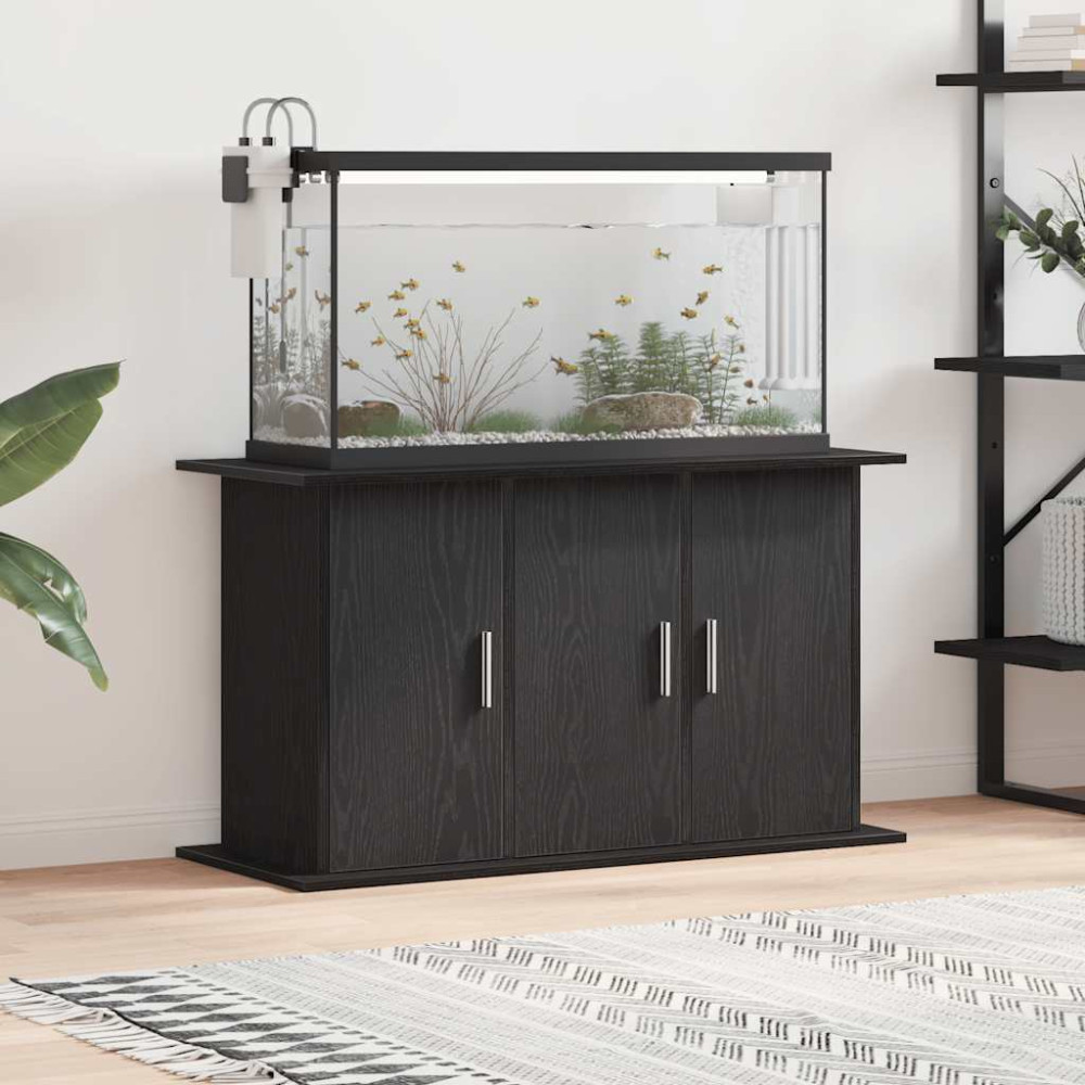 Produktbild för Akvariestativ svart ek 101x41x58 cm konstruerat trä