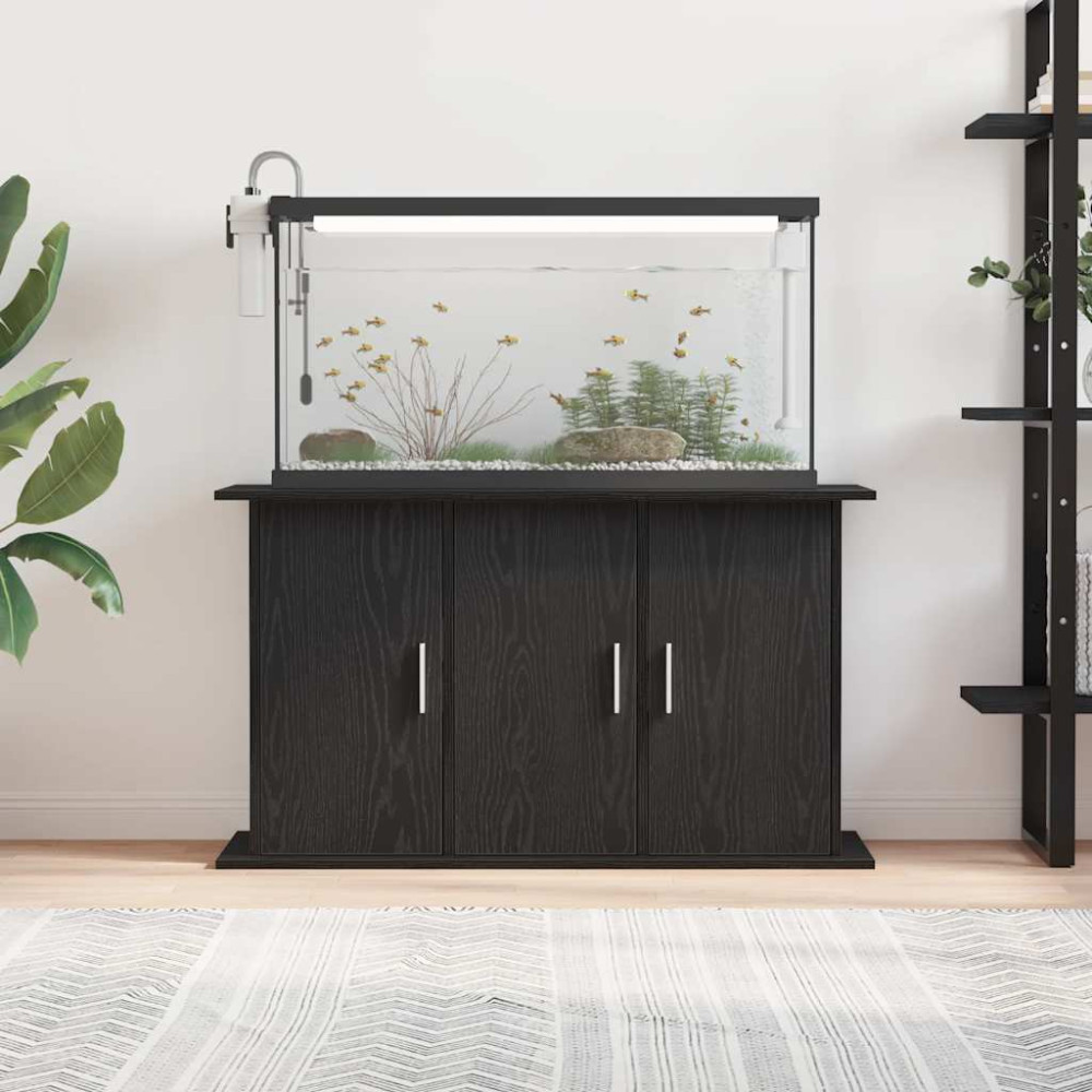 Produktbild för Akvariestativ svart ek 101x41x58 cm konstruerat trä