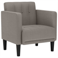 Produktbild för Soffstol med armstöd taupe 53 cm tyg
