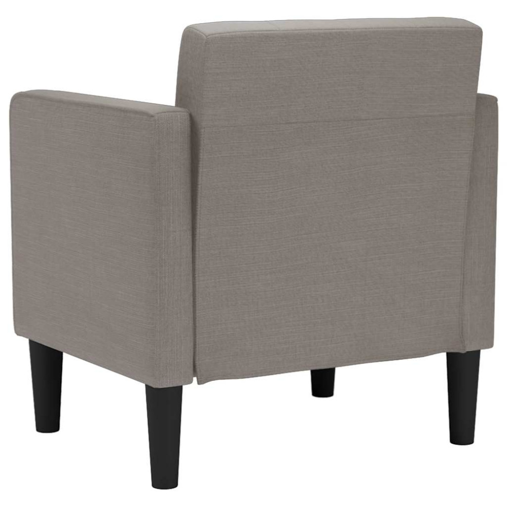 Produktbild för Soffstol med armstöd taupe 53 cm tyg
