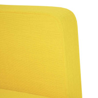 Produktbild för Soffstol med armstöd ljusgul 53 cm tyg