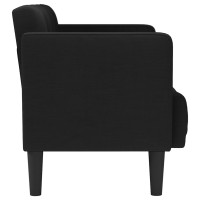 Produktbild för Loveseat soffa svart 111 cm tyg