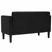 Produktbild för Loveseat soffa svart 111 cm tyg