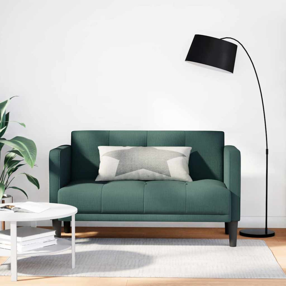 Produktbild för Loveseat soffa mörkgrön 111 cm tyg