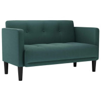 Produktbild för Loveseat soffa mörkgrön 111 cm tyg