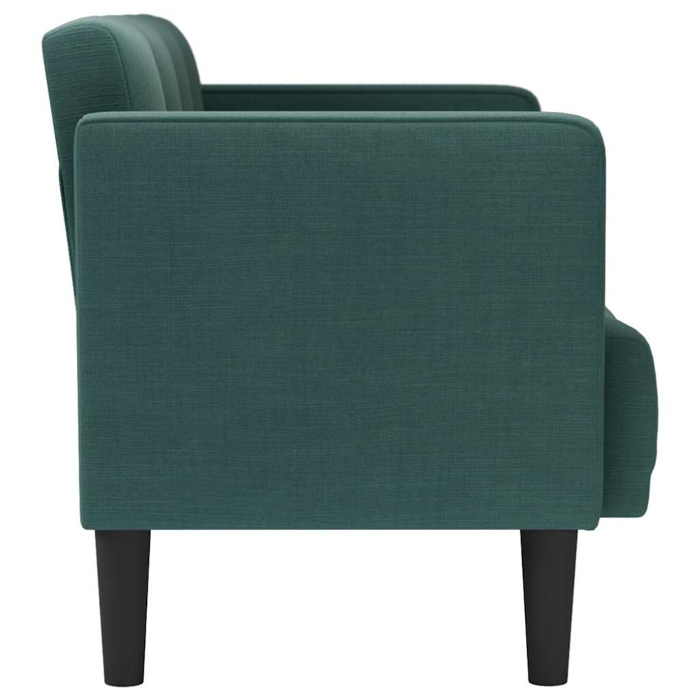 Produktbild för Loveseat soffa mörkgrön 111 cm tyg