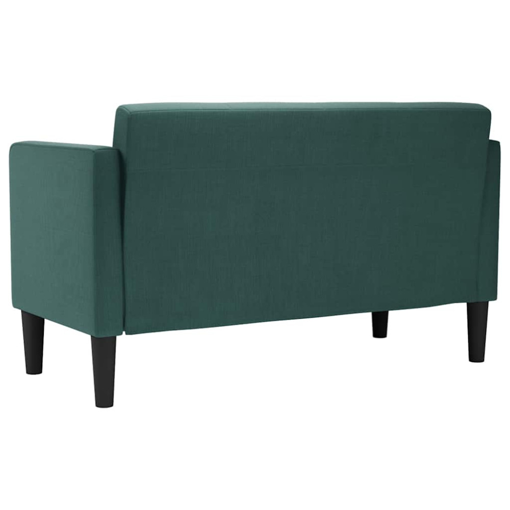 Produktbild för Loveseat soffa mörkgrön 111 cm tyg