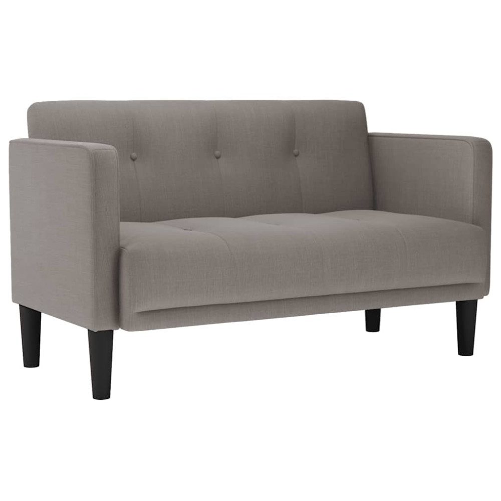 Produktbild för Loveseat soffa taupe 111 cm tyg