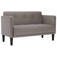 Produktbild för Loveseat soffa taupe 111 cm tyg