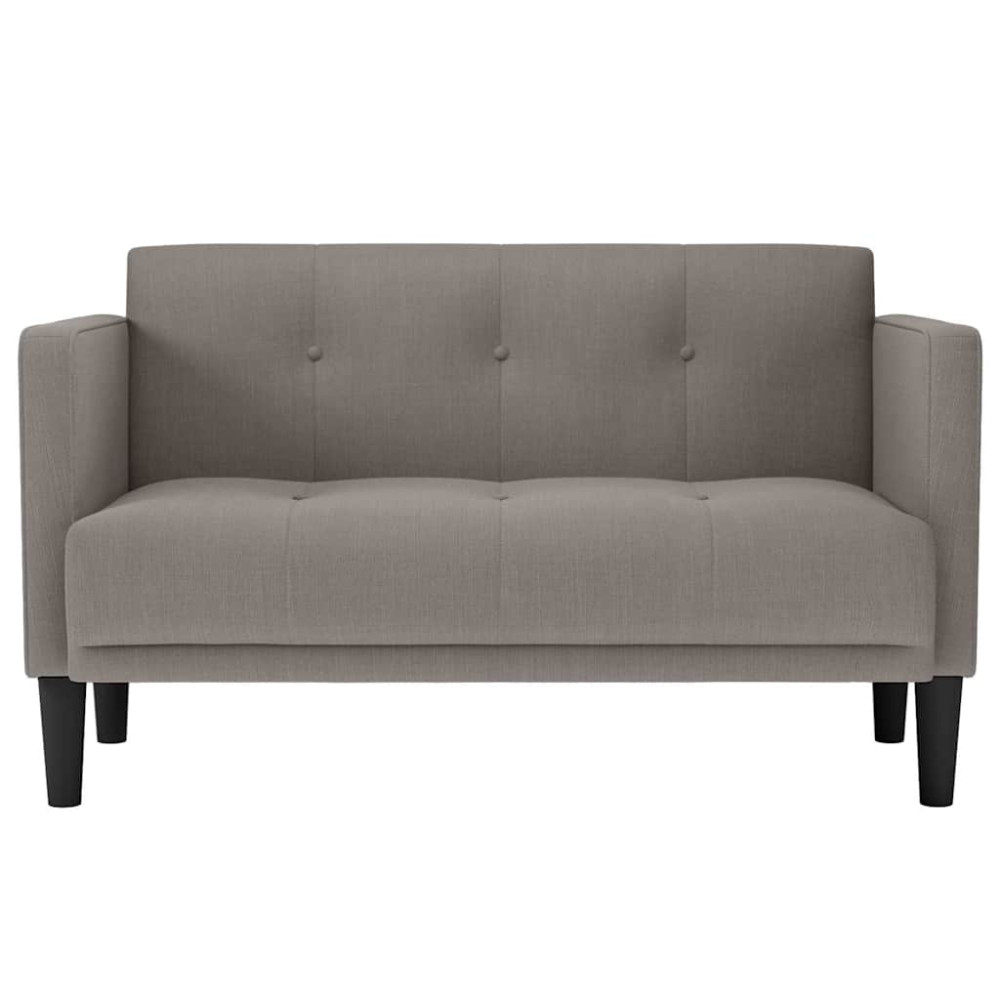 Produktbild för Loveseat soffa taupe 111 cm tyg