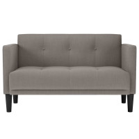 Produktbild för Loveseat soffa taupe 111 cm tyg