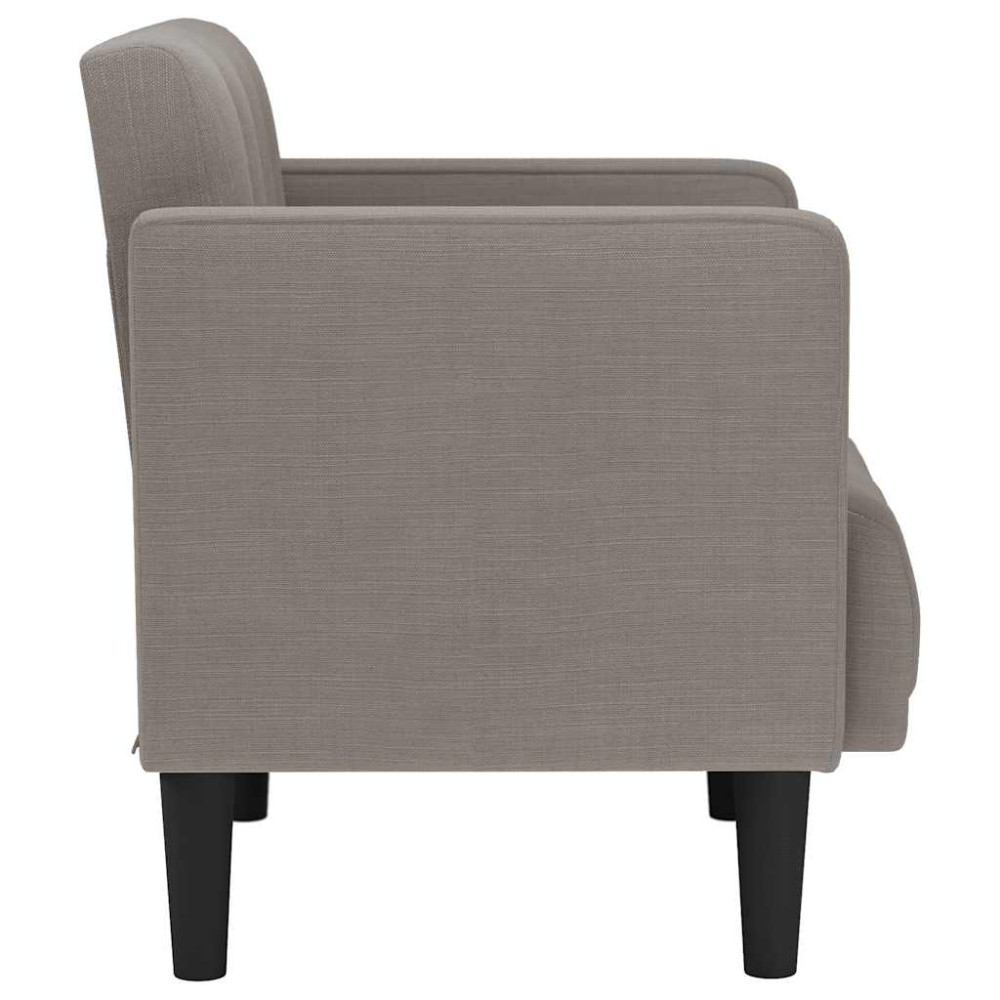 Produktbild för Loveseat soffa taupe 111 cm tyg