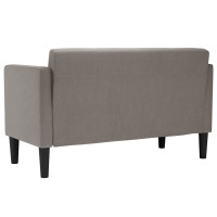 Produktbild för Loveseat soffa taupe 111 cm tyg