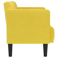 Produktbild för Loveseat soffa gul 111 cm tyg