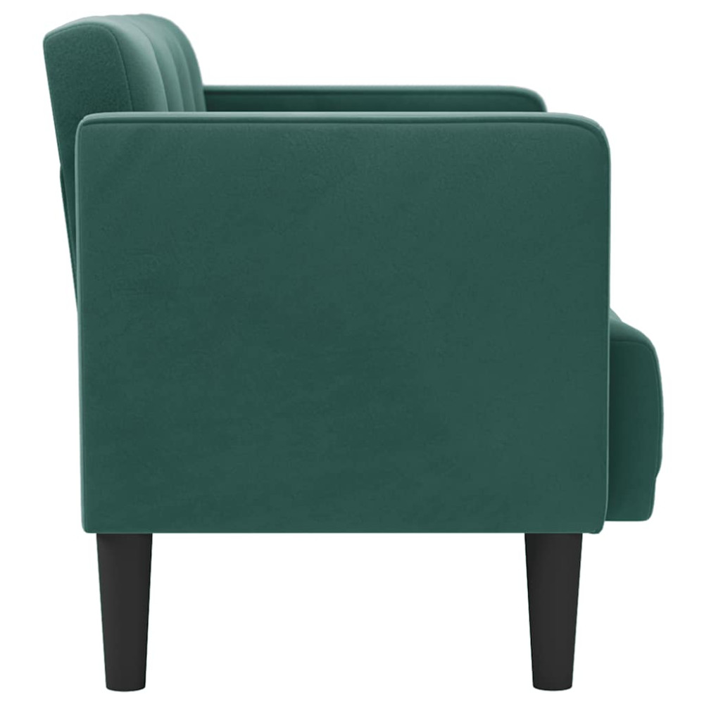 Produktbild för Loveseat soffa mörkgrön 111 cm sammet