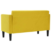 Produktbild för Loveseat soffa gul 111 cm sammet