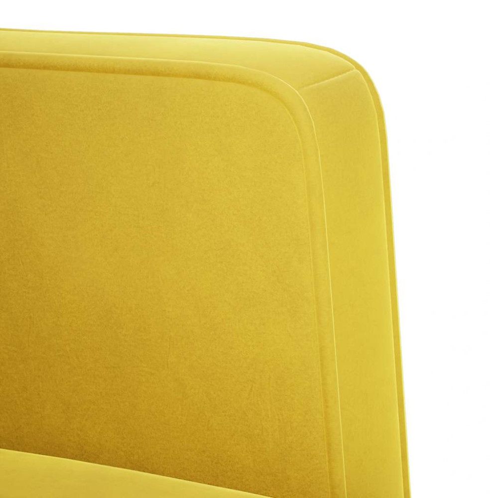 Produktbild för Loveseat soffa gul 111 cm sammet