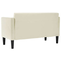 Produktbild för Loveseat soffa creme 111 cm sammet