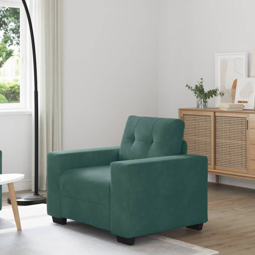 vidaXL Soffstol mörkgrön 100x78x80 cm sammet