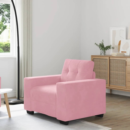 vidaXL Soffstol rosa 100x78x80 cm sammet