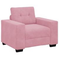 Produktbild för Soffstol rosa 100x78x80 cm sammet