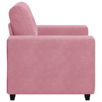 Produktbild för Soffstol rosa 100x78x80 cm sammet