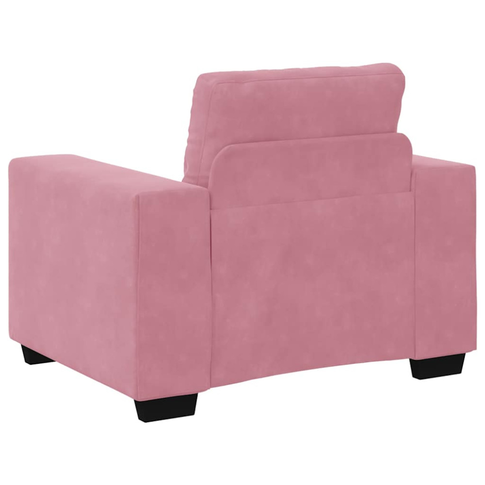 Produktbild för Soffstol rosa 100x78x80 cm sammet