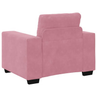 Produktbild för Soffstol rosa 100x78x80 cm sammet