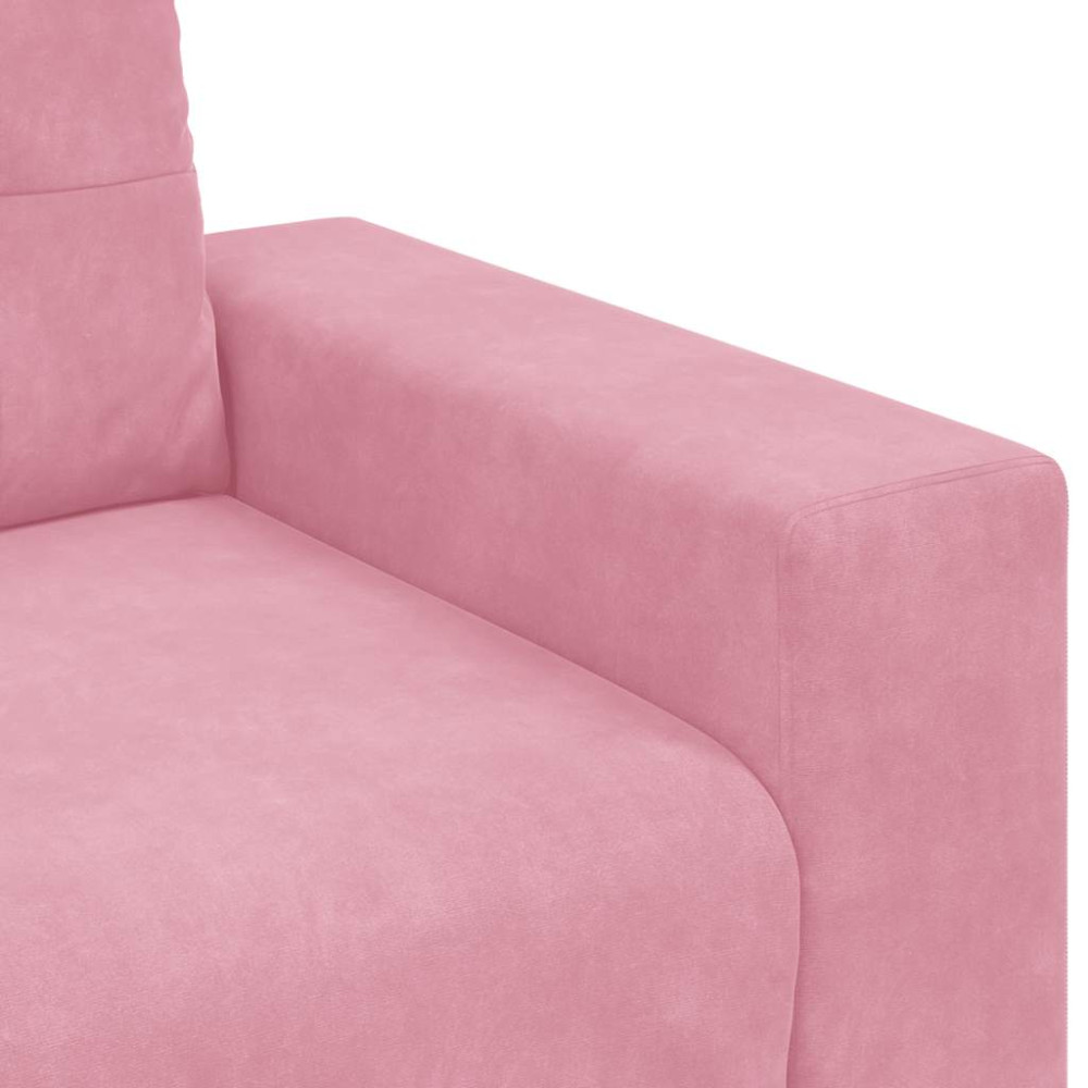 Produktbild för Soffstol rosa 100x78x80 cm sammet