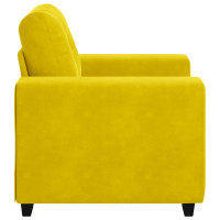 Produktbild för Soffstol gul 100x78x80 cm sammet