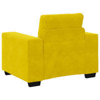 Produktbild för Soffstol gul 100x78x80 cm sammet