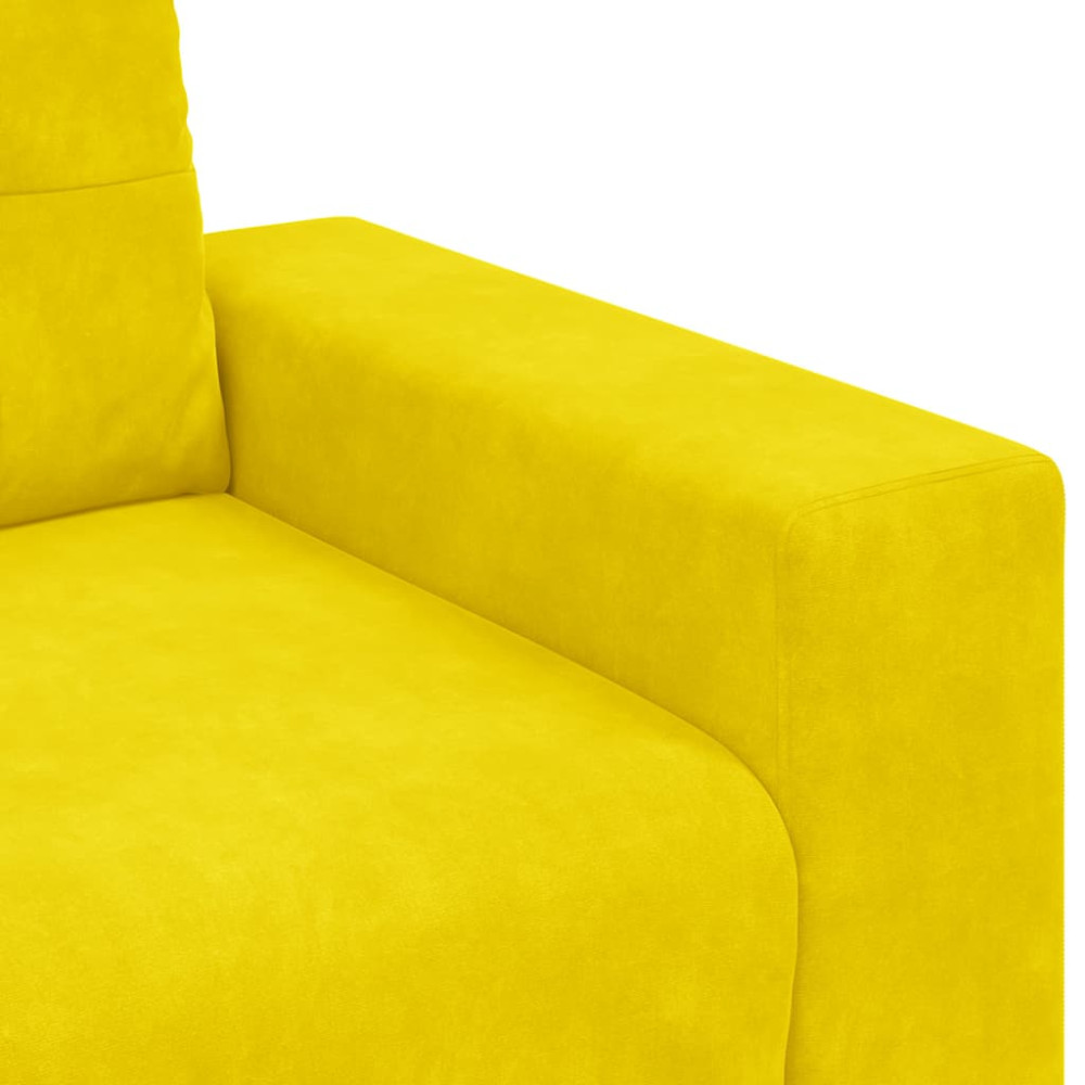 Produktbild för Soffstol gul 100x78x80 cm sammet