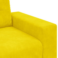 Produktbild för Soffstol gul 100x78x80 cm sammet