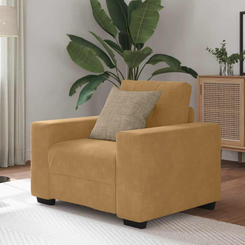 vidaXL Soffstol brun 100x78x80 cm sammet