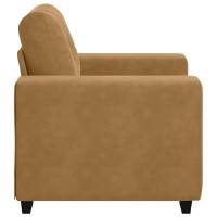 Produktbild för Soffstol brun 100x78x80 cm sammet