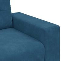 Produktbild för Soffstol blå 100x78x80 cm sammet